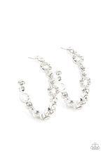 Load image into Gallery viewer, Swoon-Worthy Sparkle - White Hoop Earring #1327