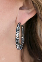 Load image into Gallery viewer, GLITZY By Association - Black Hoop Earring #1397