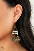 Load image into Gallery viewer, A FLARE For Fierceness - Brass Earring #651