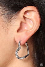 Load image into Gallery viewer, Be Mine,Valentine? - White Hinged Hoop Earrings #1263