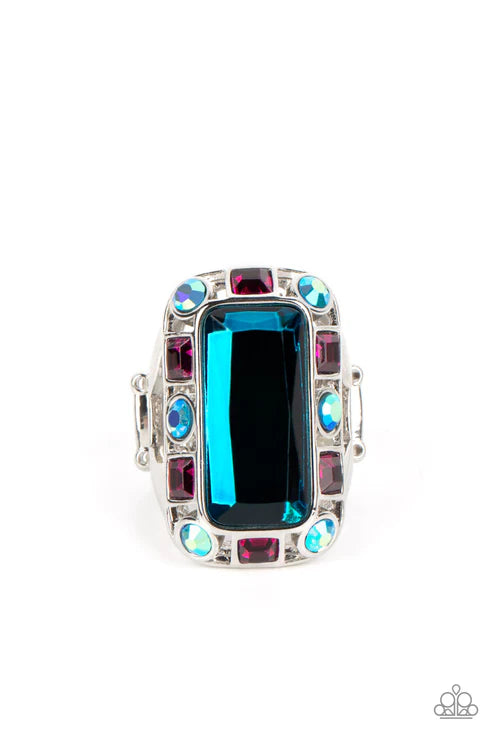 Radiant Rhinestones - Blue Ring #118