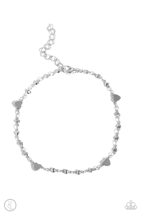 Highlighting My Heart - Silver Anklet #5006