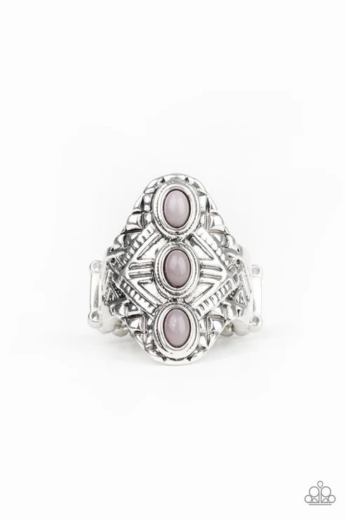 Mayan Motif - Silver Ring #377