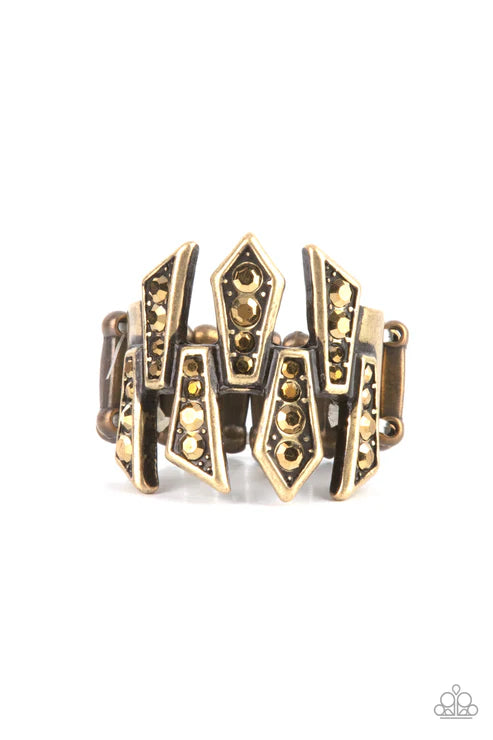 Juxtaposed Jewels - Brass Ring #438