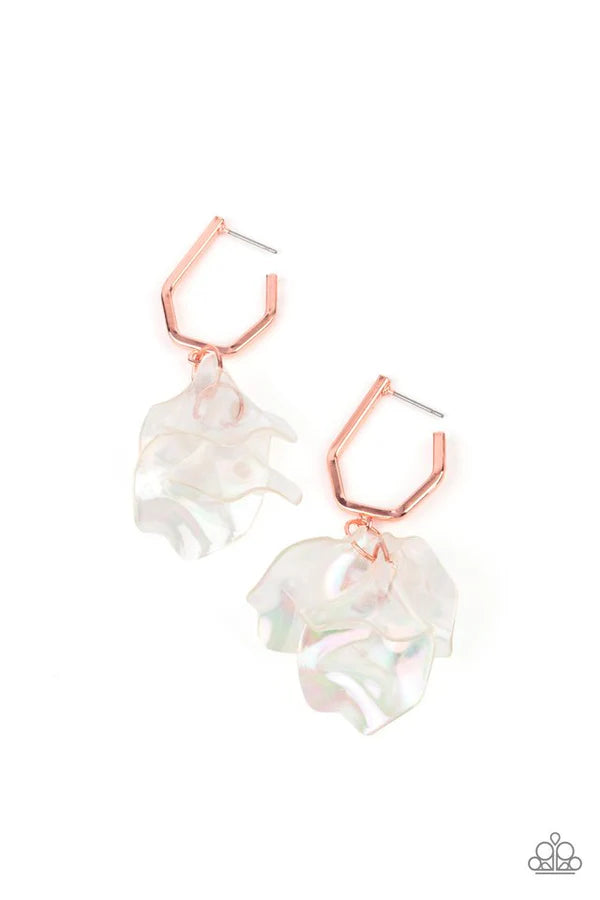 Jaw-Droppingly Jelly - Copper Hoop Earring #1081