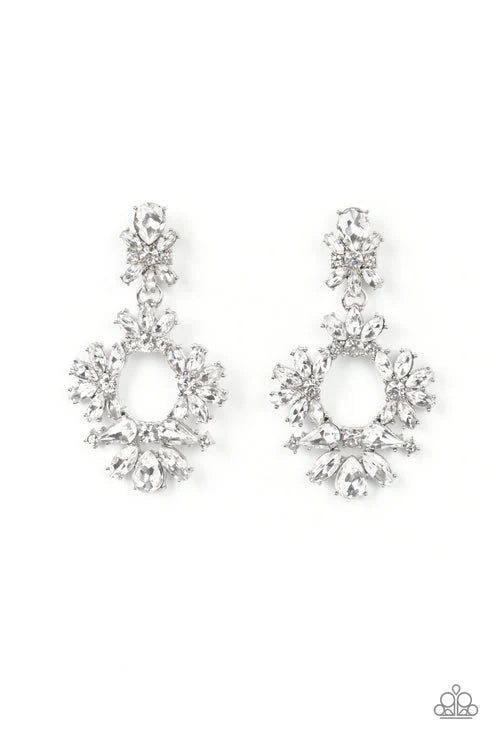 Leave Them Speechless - White Post Earring #1296