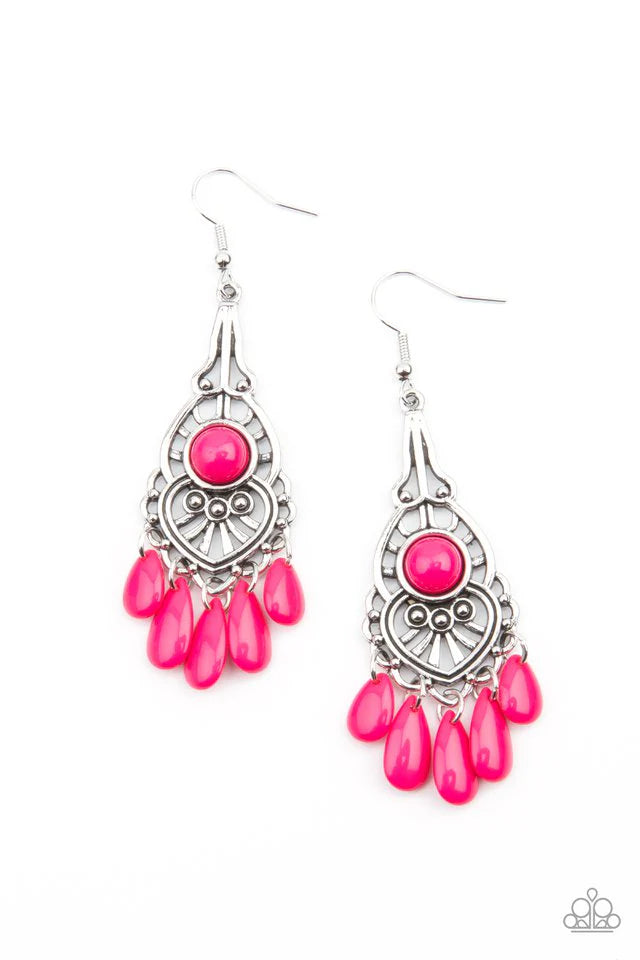 Fruity Tropics - Pink Earring #1145