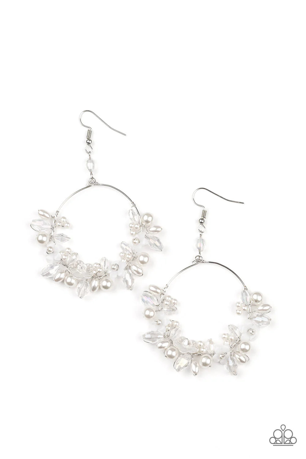 Floating Gardens - White Earring #1282