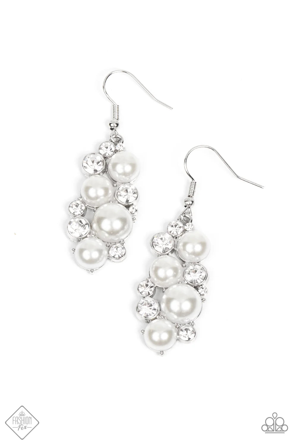 Fond of Baubles - White Earrings #1285