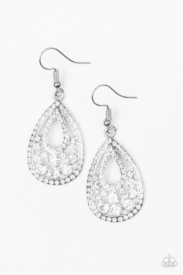 Sparkling Stardom - White Earring #1322