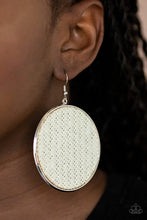 Load image into Gallery viewer, Wonderfully Woven - White Earring #1337
