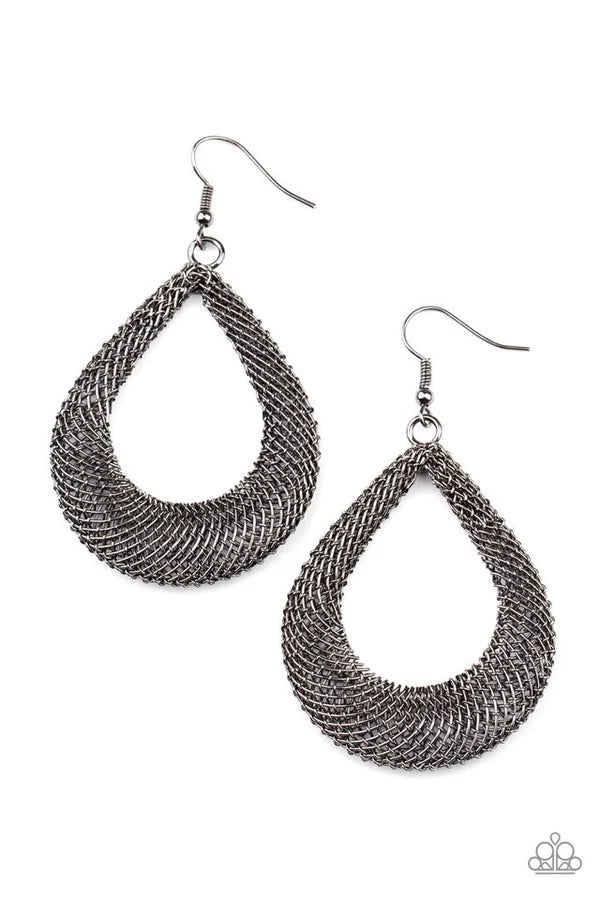 A Hot MESH - Black Earring #1376