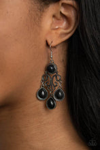 Load image into Gallery viewer, Canyon Chandelier - Black Earrings #1382
