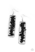 Load image into Gallery viewer, Don&#39;t QUARRY, Be Happy - Black Earring #1388
