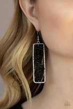 Load image into Gallery viewer, Don&#39;t QUARRY, Be Happy - Black Earring #1388
