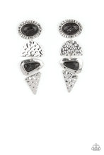 Load image into Gallery viewer, Earthy Extravagance - Black Post Earring #1389
