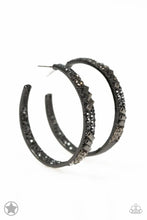 Load image into Gallery viewer, GLITZY By Association - Black Hoop Earring #1397
