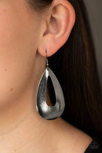 Load image into Gallery viewer, Hand It Oval! - Black Earring #1403
