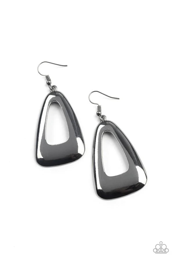 Irresistibly Industrial - Black Earring #1408