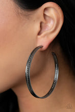 Load image into Gallery viewer, Midtown Marvel - Black Hoop Earrings #1418
