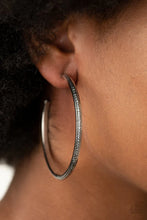 Load image into Gallery viewer, Sultry Shimmer - Black Hoop Earring #1440
