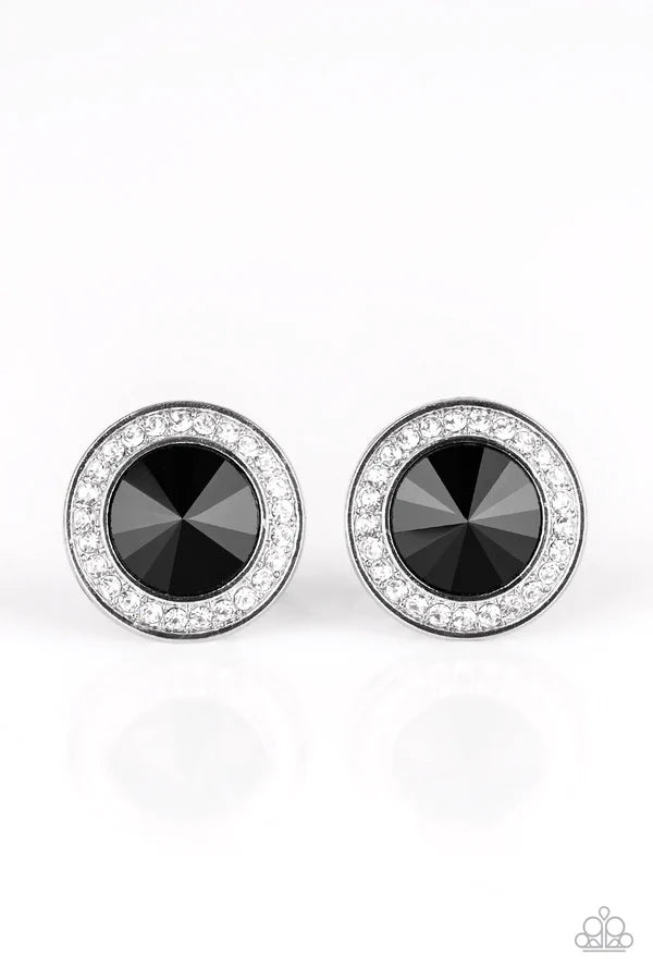 What Should I BLING? - Black Post Earring #1447