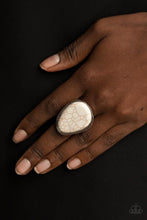 Load image into Gallery viewer, Marble Mecca - White Ring #013
