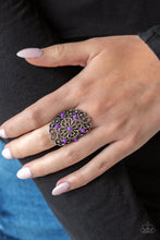 Load image into Gallery viewer, Floral Fancies - Purple Ring #133
