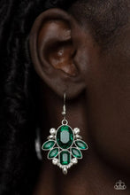 Load image into Gallery viewer, Glitzy Go-Getter - Green Earring #836
