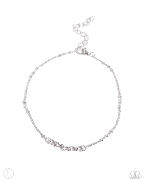 Satellite Shimmer - Silver Anklet #5012