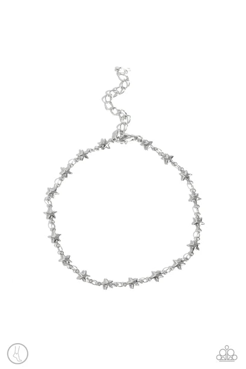 Starry Swing Dance - Silver Anklet #5019