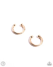 Load image into Gallery viewer, Barbell Beauty - Gold Cuff Earrings #5231
