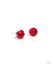 Load image into Gallery viewer, July Breathtaking Birthstone - Red Post Earring #5266
