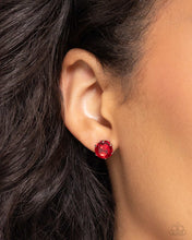 Load image into Gallery viewer, July Breathtaking Birthstone - Red Post Earring #5266
