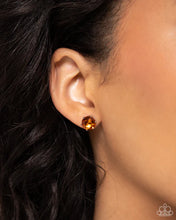 Load image into Gallery viewer, November Breathtaking Birthstone - Orange Post Earring #5267
