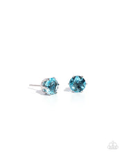 Load image into Gallery viewer, March Breathtaking Birthstone - Blue Post Earring #5268
