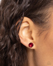 Load image into Gallery viewer, January Breathtaking Birthstone - Red Post Earring #5269
