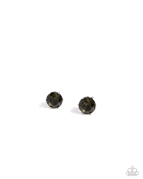 August Breathtaking Birthstone - Green Post Earring #5270