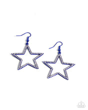 Load image into Gallery viewer, Streamlined Stars - Blue Earrings #5311
