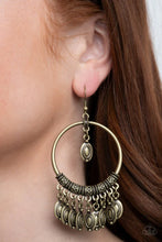 Load image into Gallery viewer, Metallic Harmony - Brass Earring #672
