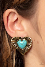 Load image into Gallery viewer, Rustic Romance - Brass Post Earring #680
