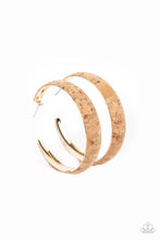 Load image into Gallery viewer, A CORK In The Road - Gold Hoop Earring #701
