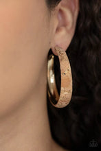 Load image into Gallery viewer, A CORK In The Road - Gold Hoop Earring #701
