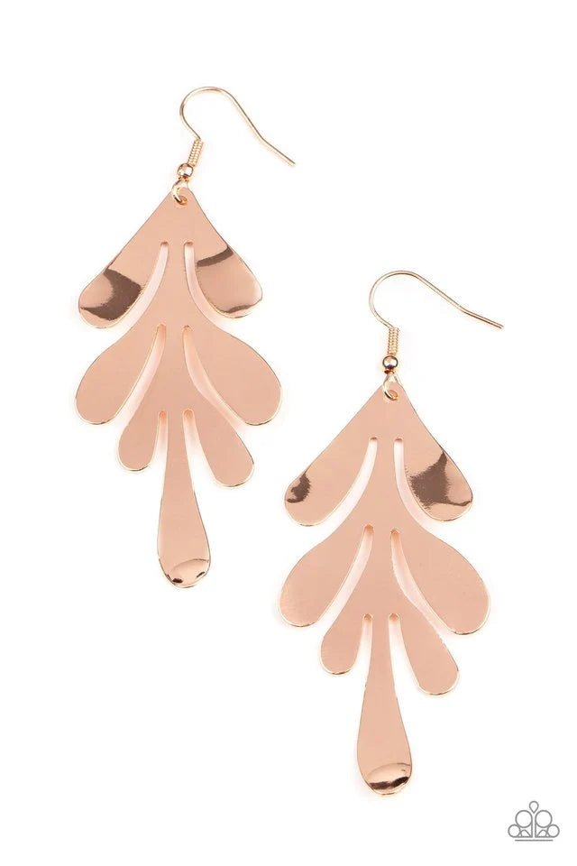 A FROND Farewell - Rose Gold Earring #702