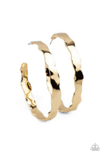 Load image into Gallery viewer, Exhilarated Edge - Gold Hoop Earrings #717
