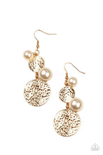 Load image into Gallery viewer, Pearl Dive - Gold Earring #738
