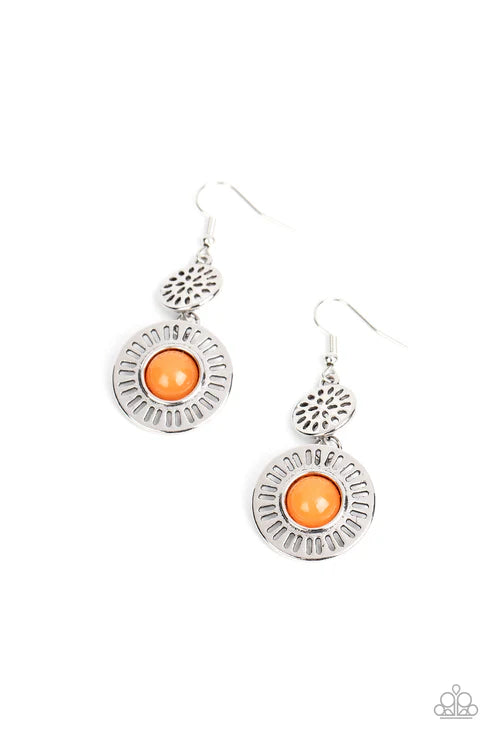 Ocean Orchard - Orange Earring #817