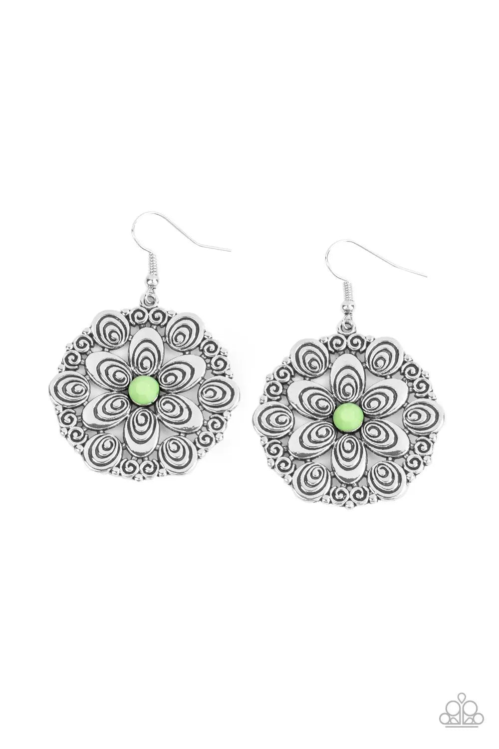Grove Groove - Green Earrings #838