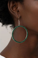 Load image into Gallery viewer, Head-Turning Halo - Green Earring #839
