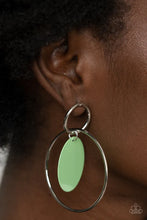 Load image into Gallery viewer, POP, Look, and Listen - Green Earring #849
